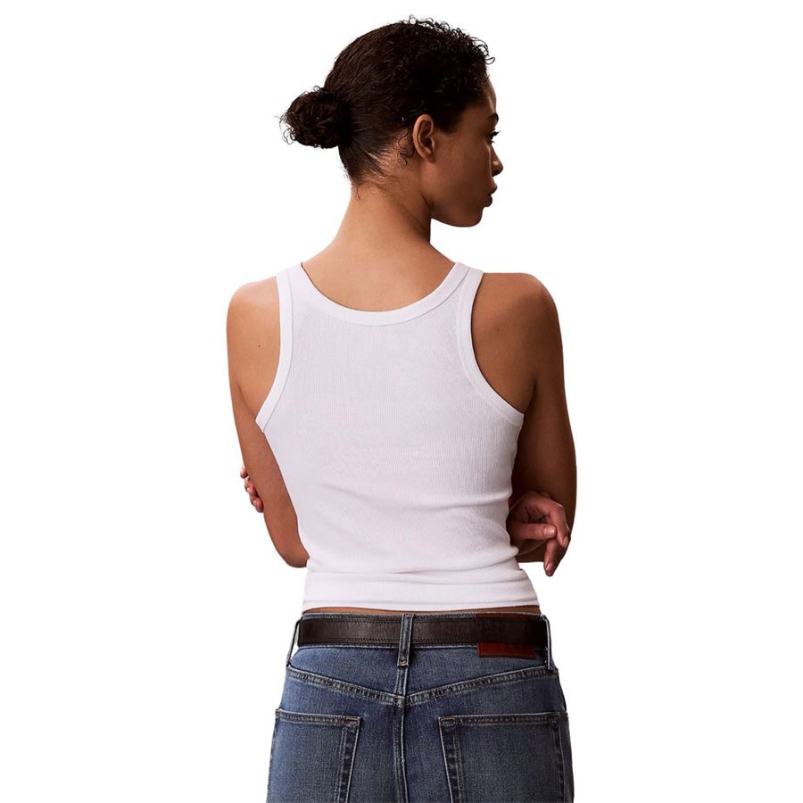 Canotta in cotone a costine slim da donna Calvin Klein | LV047F816GYAF